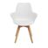 Cadeira com Bracos Joly Wood Or Design Assento Em Polipropileno Branco Base Madeira -2-